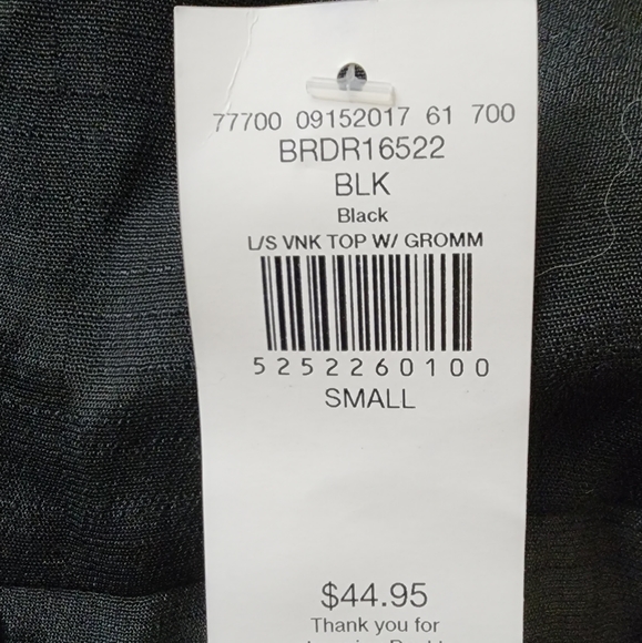 NWT! Buckle Brand Black Metal Ring Top ~ Size Small~ - Picture 9 of 16